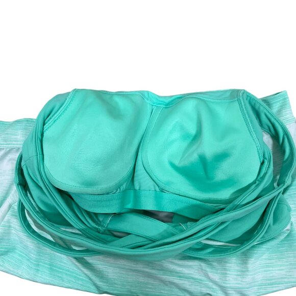 Athleta Mint Green Stride Crunch & Punch Cross Back Tank Top Size LT - Picture 8 of 11